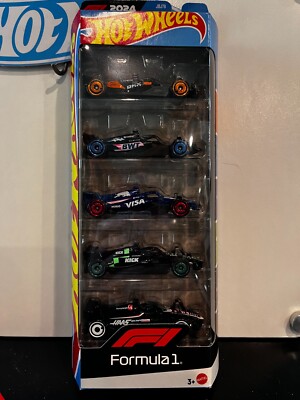 2025 HOT WHEELS 2024 F1 FORMULA 1 INDY CARS 5 PK JBJ78 FREE