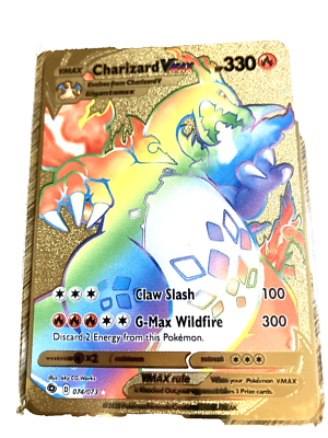 CHARIZARD VMAX HP330 CLAW SLASH 100 - G-MAX WILDFIRE - METAL
