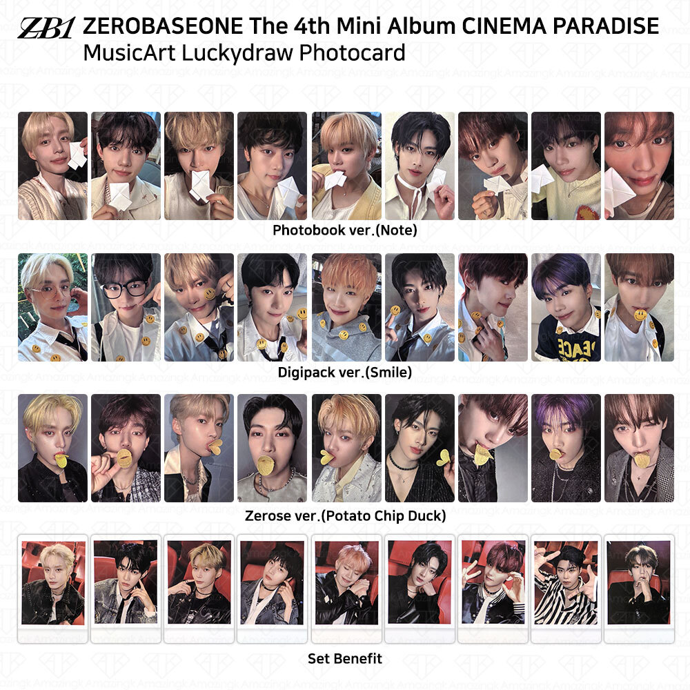 ZEROBASEONE ZB1 4th Mini Album CINEMA PARADISE Musicart LuckyDraw