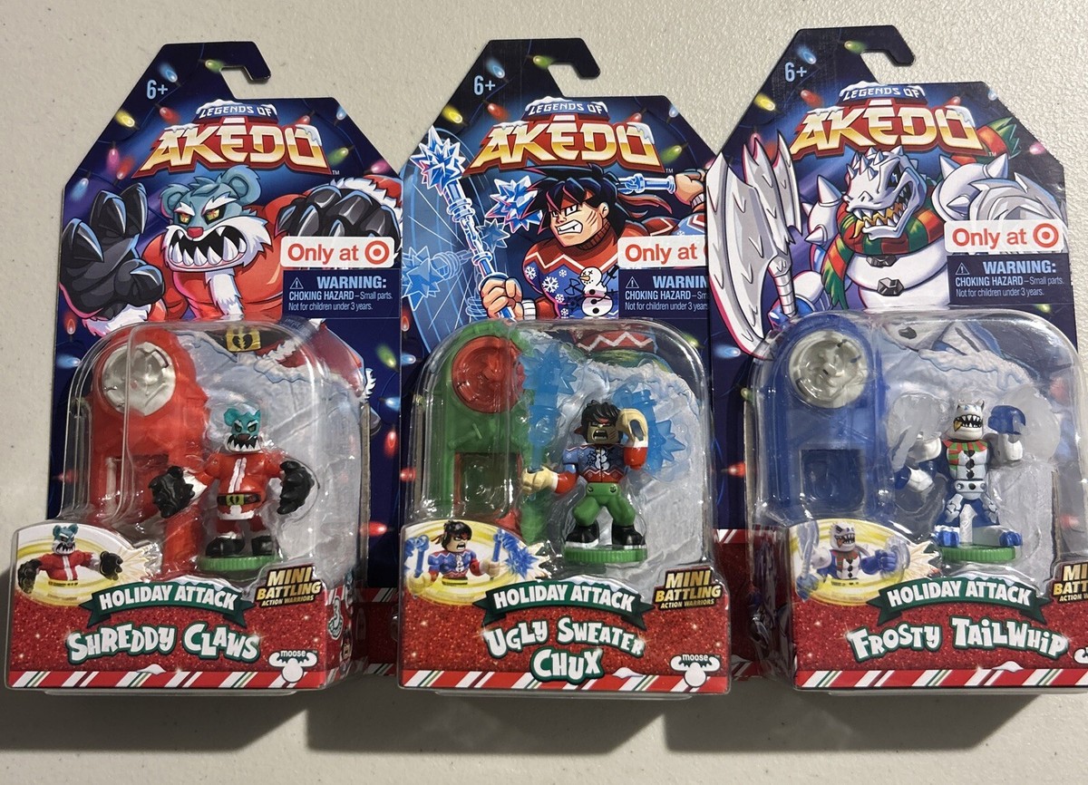 Akedo Holiday Attack Shreddy Claws Ugly Sweater Chux Frosty