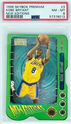 Kobe Bryant 1996-97 Skybox Premium New Editions Rookie RC #3 PSA 8