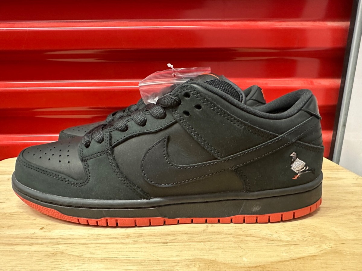 NEW Nike Dunk SB Low Black Pigeon Engraved Lasered 883232-008