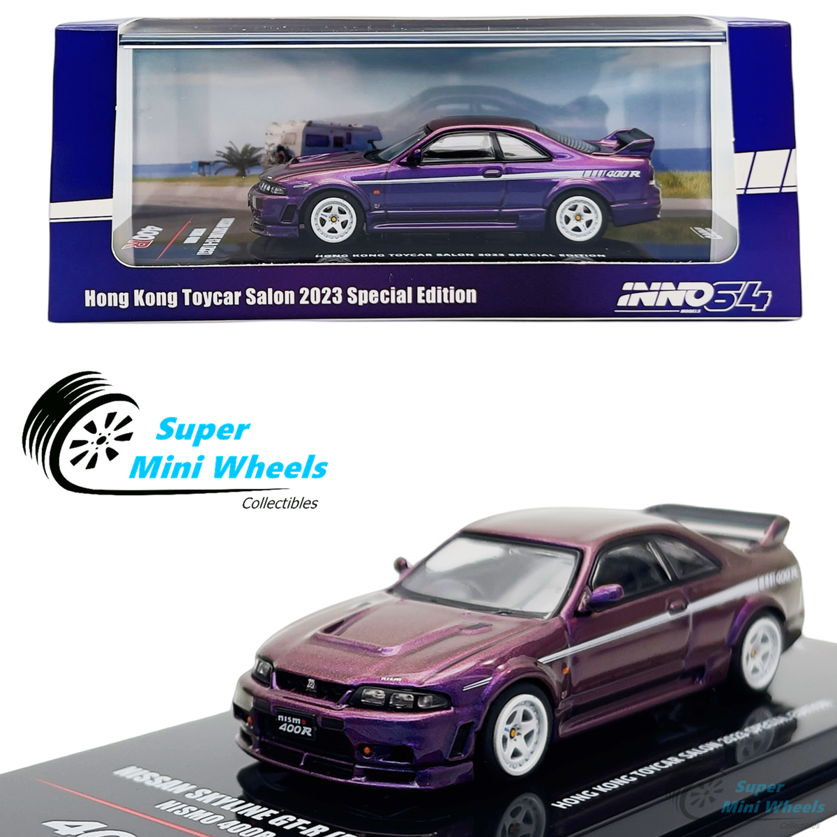 INNO64 1:64 Nissan Skyline GT-R R33 Nismo 400R Purple HongKong