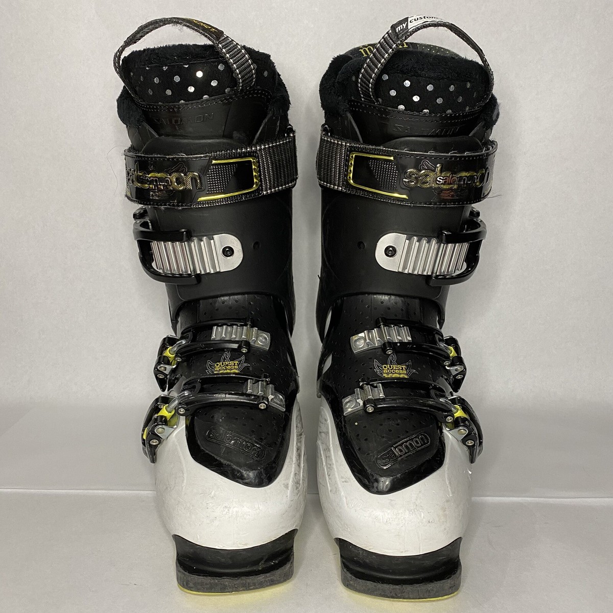 Salomon Quest Access Energyzer 60 Black White Ski Boots Size 26.0