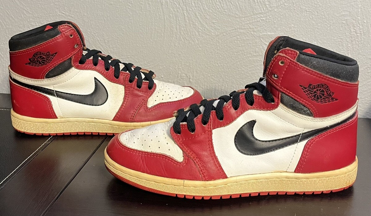 850709 TH Nike Air Jordan 1 Chicago 1985 Size 10 Rare Heat OG Not