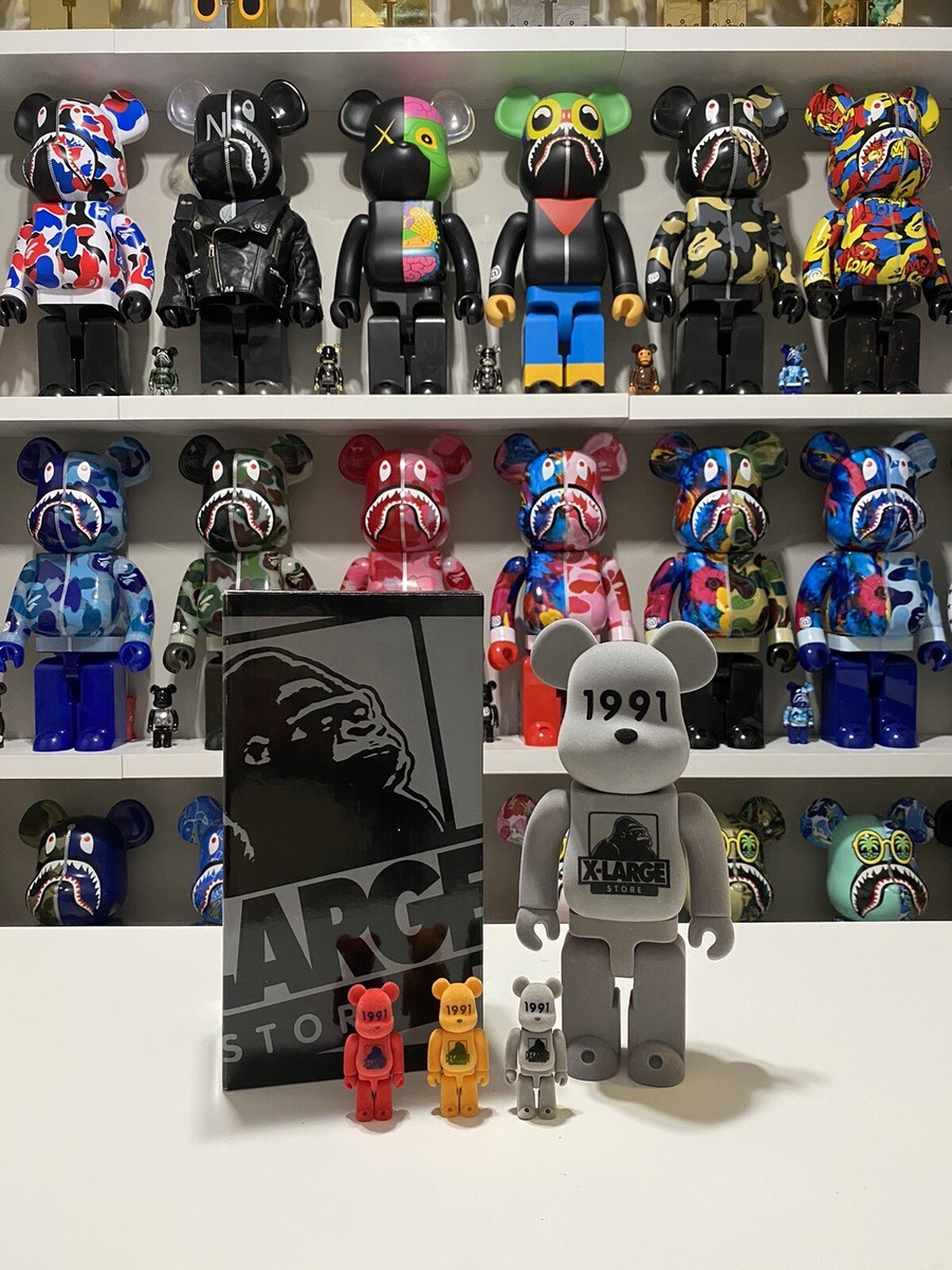 X-Large 400% Bearbrick Grey Rare Be@rbrick 2008 Flocky XL | eBay