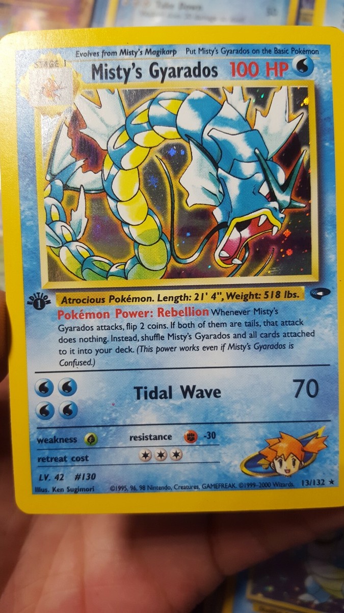 Misty's Gyarados 13/132 1st Edition Gym Challenge Holo Pokemon