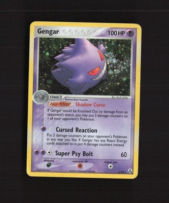 Gengar 5/92 EX Legend Maker Holo Rare SWIRL Pokemon Card DMG | eBay