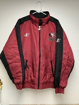 Vintage 90's San Francisco 49ers NFL Logo Athletic Full Zip Puffer