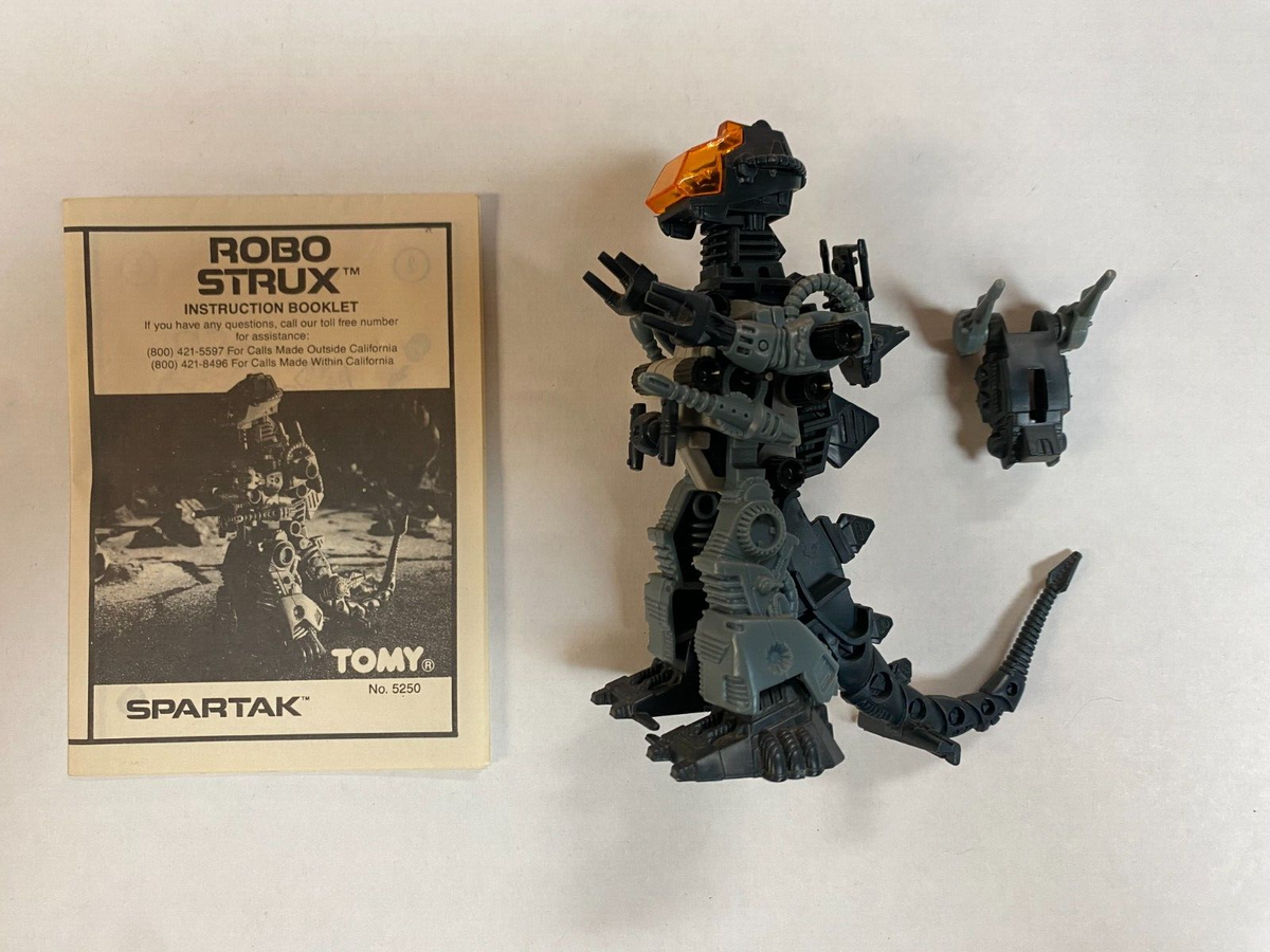 1985 Tomy ROBO STRUX Zoids Motorized Robot SPARTAK Complete W