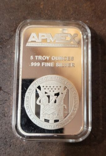 APMEX - 5 Troy oz. .999+ Fine Silver Bar | eBay