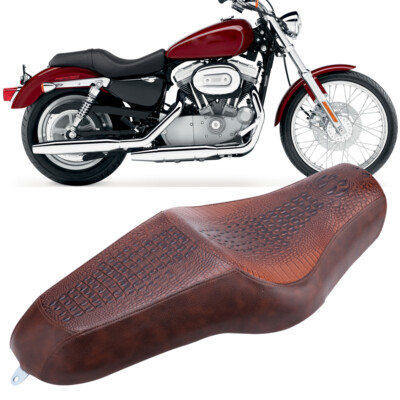 Brown Two Up Driver Passenger Seat For Harley Davidson Sportster