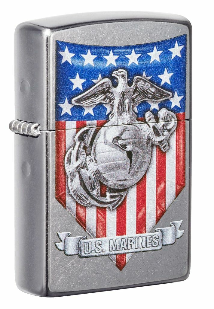 Zippo Windproof U.S. Marine Corp. Lighter With USMC Logo, 49317
