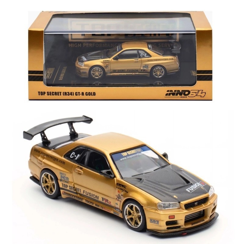 Inno64 1:64 Nissan GT-R R34 Top Secret Gold IN64-R34TS-Gold | eBay
