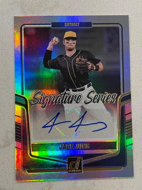 JACE JUNG Tigers 2024 Donruss Baseball Signature Series AUTO