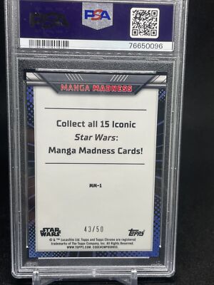 2023 Topps Chrome Star Wars Manga Madness GOLD Refractor /50 PSA