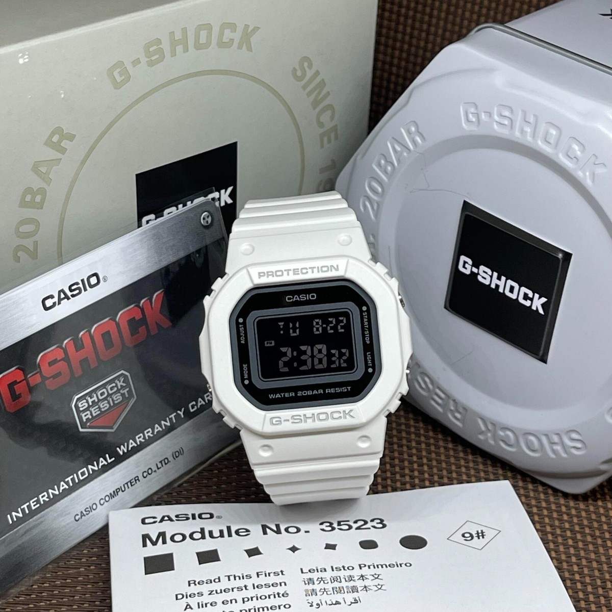 Casio G-Shock GMD-S5600-7D White Resin Strap Stopwatch Alarm