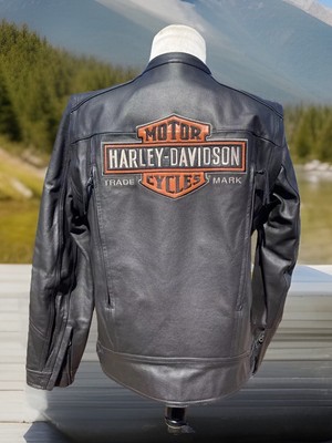 Harley Davidson Men BRAWLER Convertible Leather Jacket Vest Large