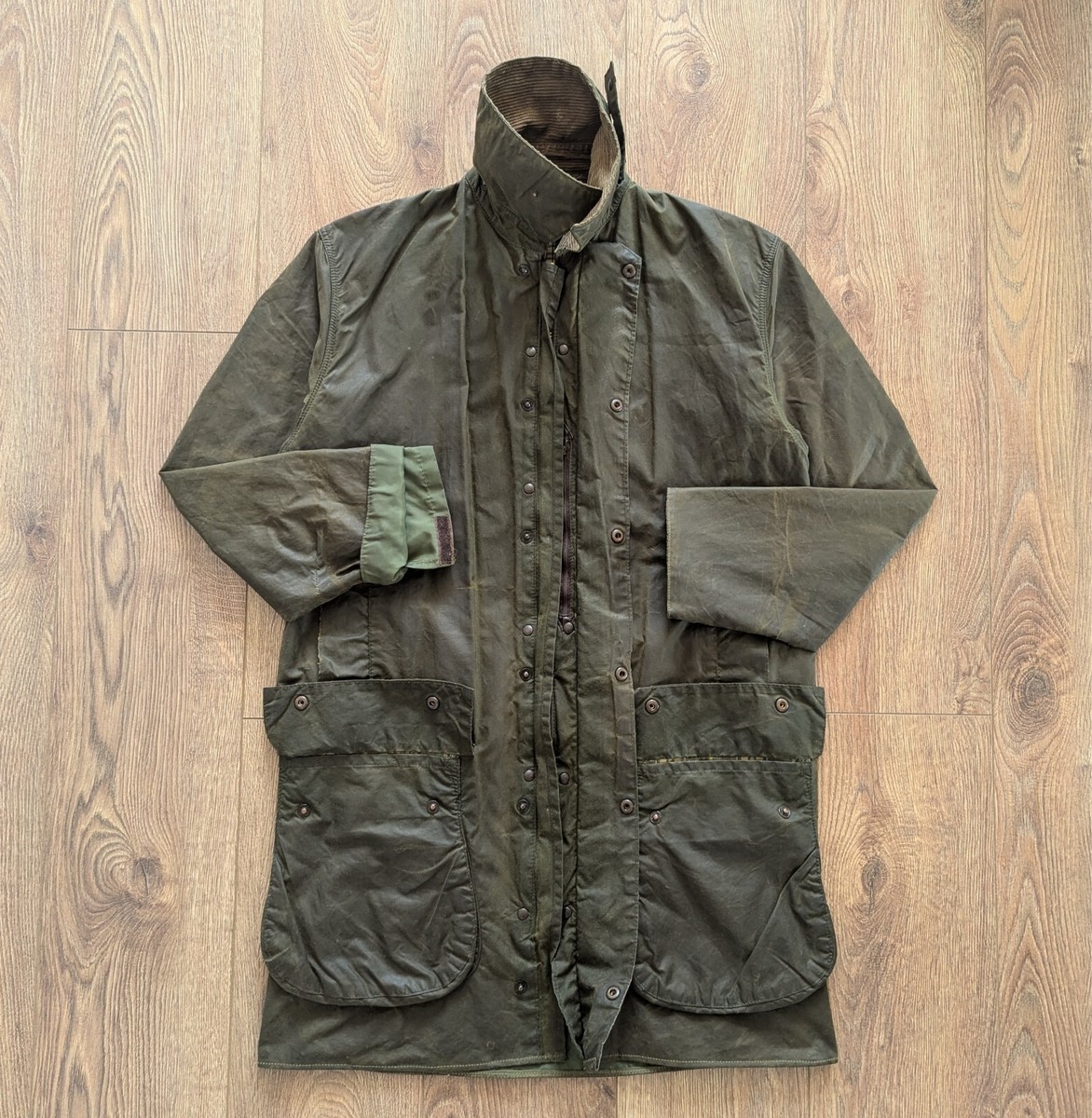 Barbour A200 Border Wax Jacket C3691CM Made In England Green | eBay