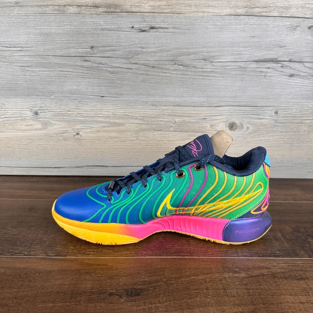 Nike LeBron 21 Optimism Mens Size 11 Photo Blue Vapor Green Orange