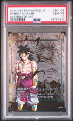 PSA 10 Dragon Ball Super Fusion World Broly Energy Marker E01-03