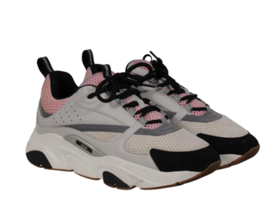 Dior Men B22 Sneakers Size US 10 IT 43 White Pink Silver Chunky