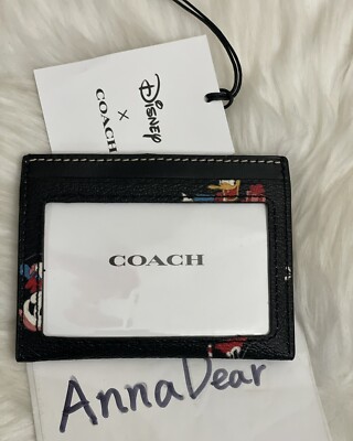 COACH Disney X Coach Slim Id Card Case With Holiday Print CN032