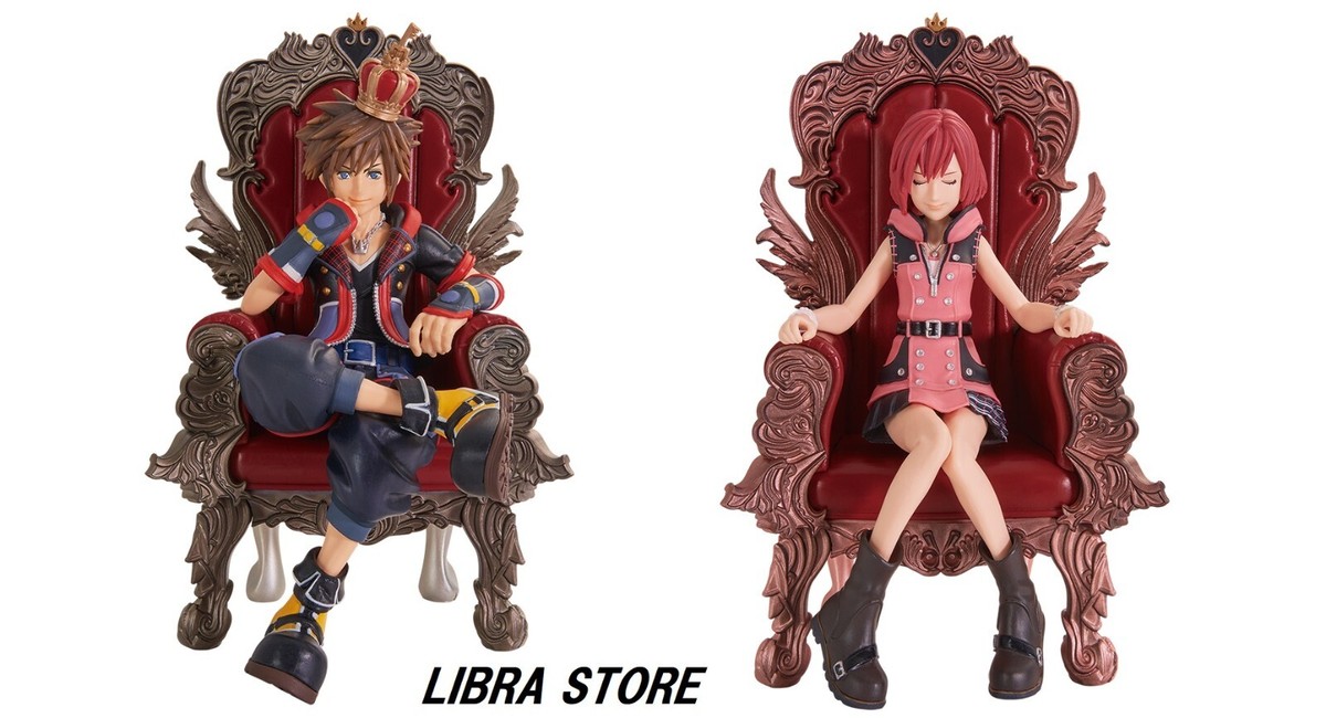 RARE Kingdom Hearts 20th Anniversary Sora Kairi Statue Figure Set