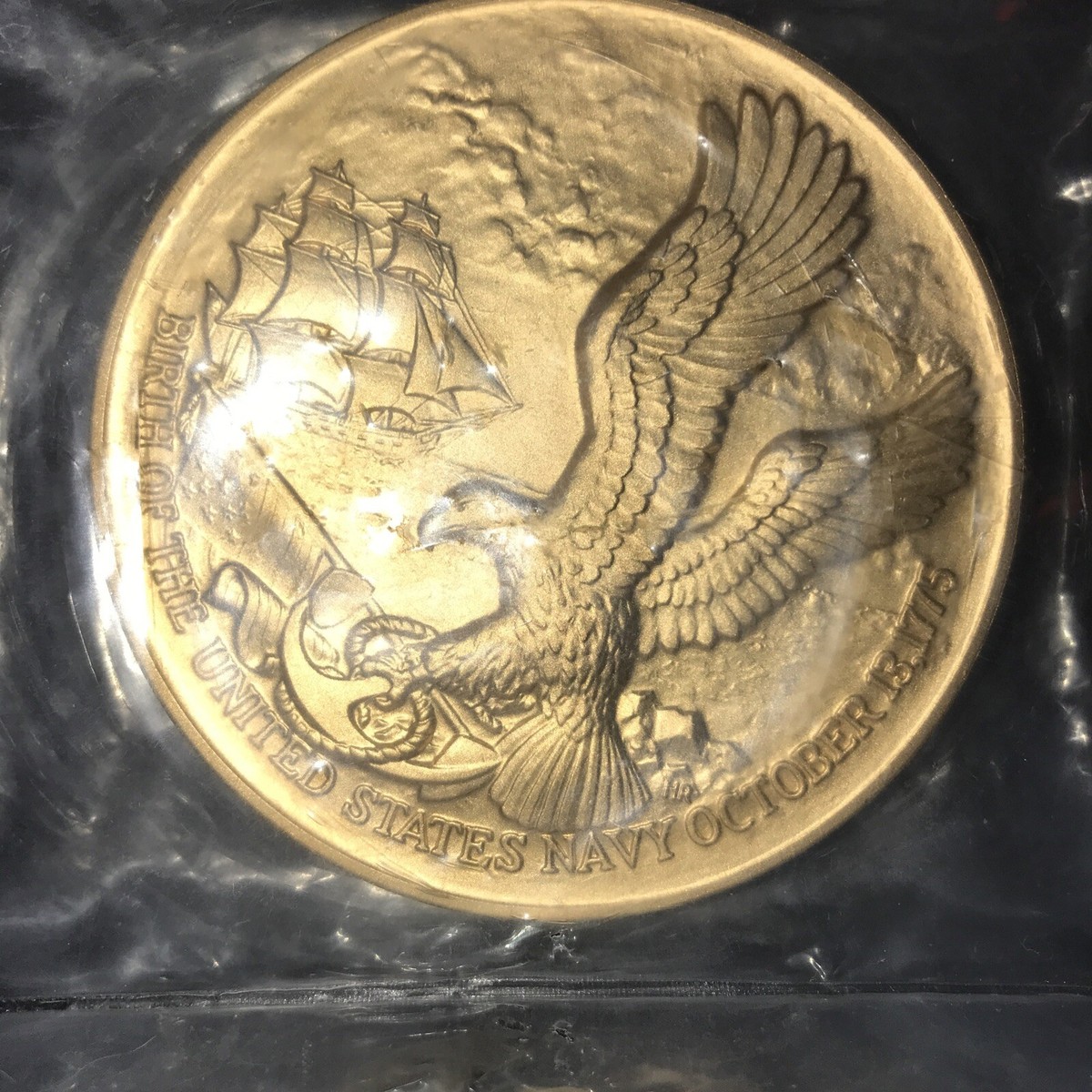 Bicentennial United States Navy 1975 Medallion , 78 MM Dia, 255