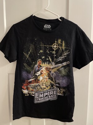 Star Wars Empire Strikes Back T-shirt Black A/Ch | eBay