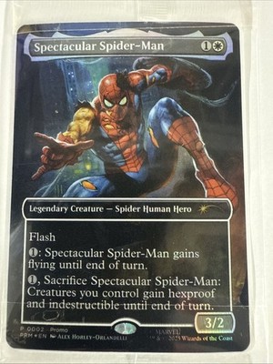 MTG Marvel Legends Spectacular Spiderman 0002 (Foil) Promo *Card