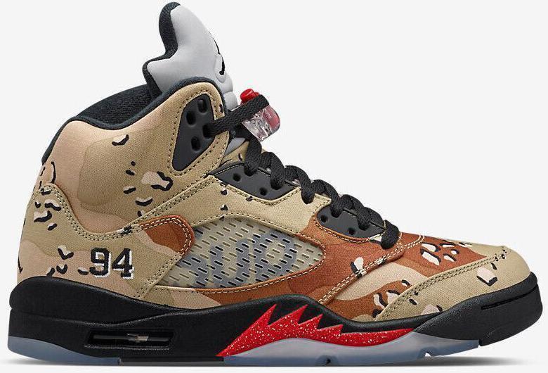 Size 11 - Supreme x Air Jordan 5 Retro Desert Camo 886691361664| eBay