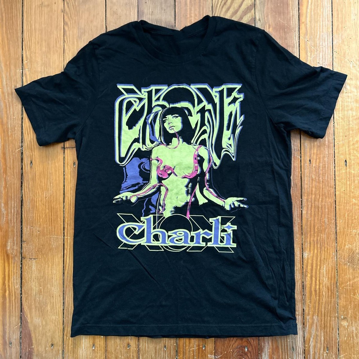 Vintage Charli XCX Concert 2024 Black Cotton All Size T-Shirt