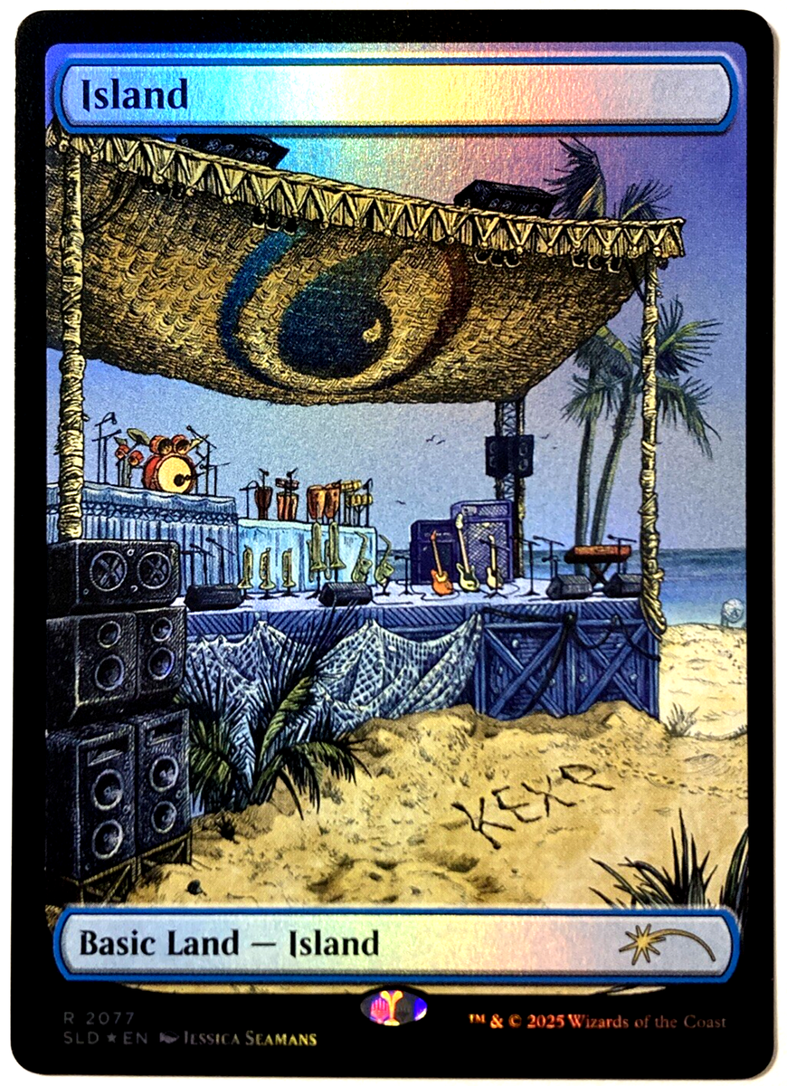 MTG Island (Rainbow Foil) Secret Lair x KEXP 2077 NM | eBay