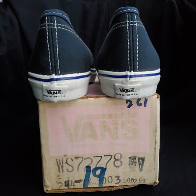 Vintage 1980 Vans Made USA Blue Navy Size7women NOS | eBay