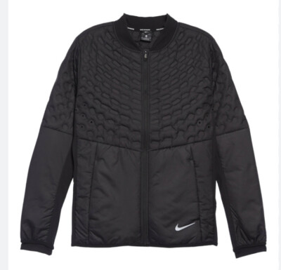 MENS NIKE AEROLOFT 800-FILL GOOSE DOWN RUNNING JACKET BLACK 928505