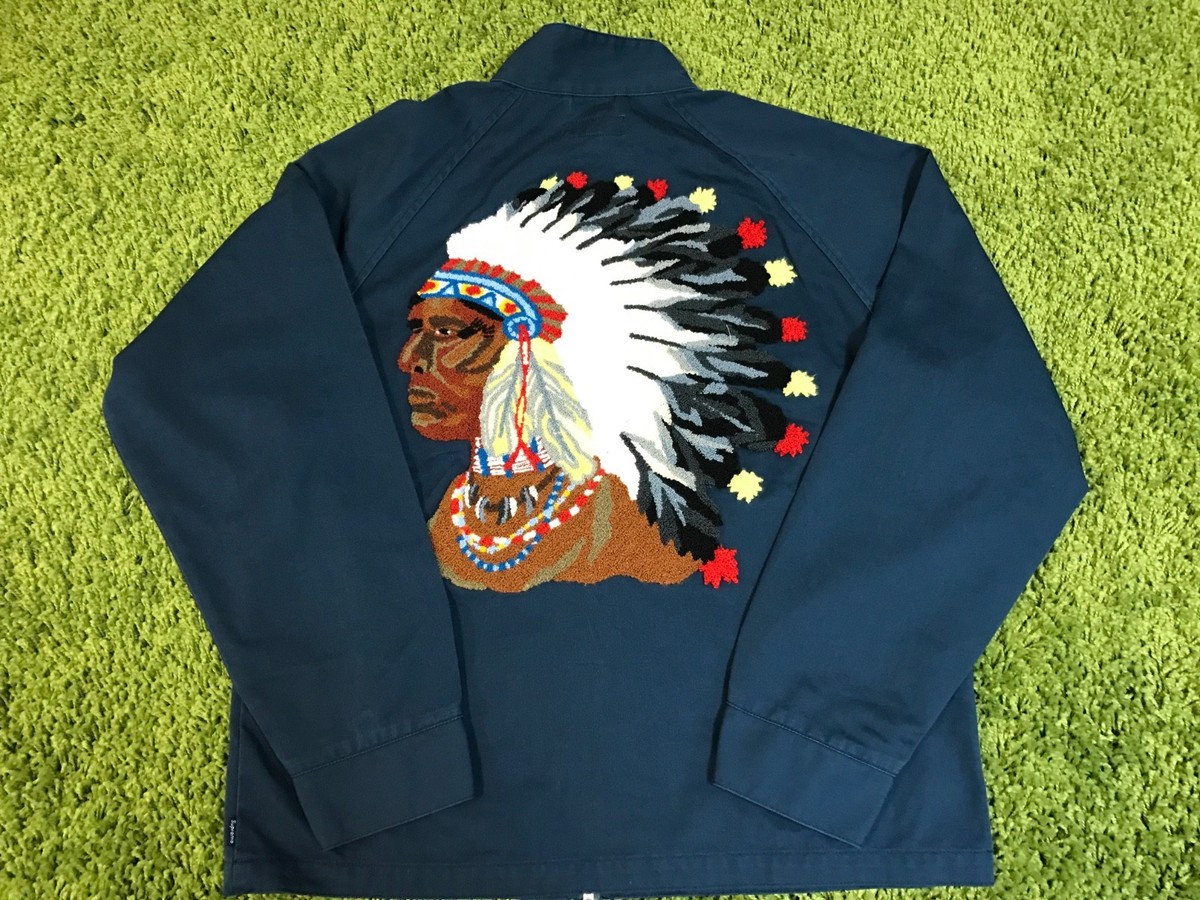 Supreme F/W 2017 Chief Harrington Jacket (Black, Navy)Size M Box