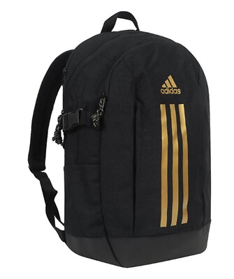 Adidas POWER VII Backpack Bags Sports Black Gold School Casual