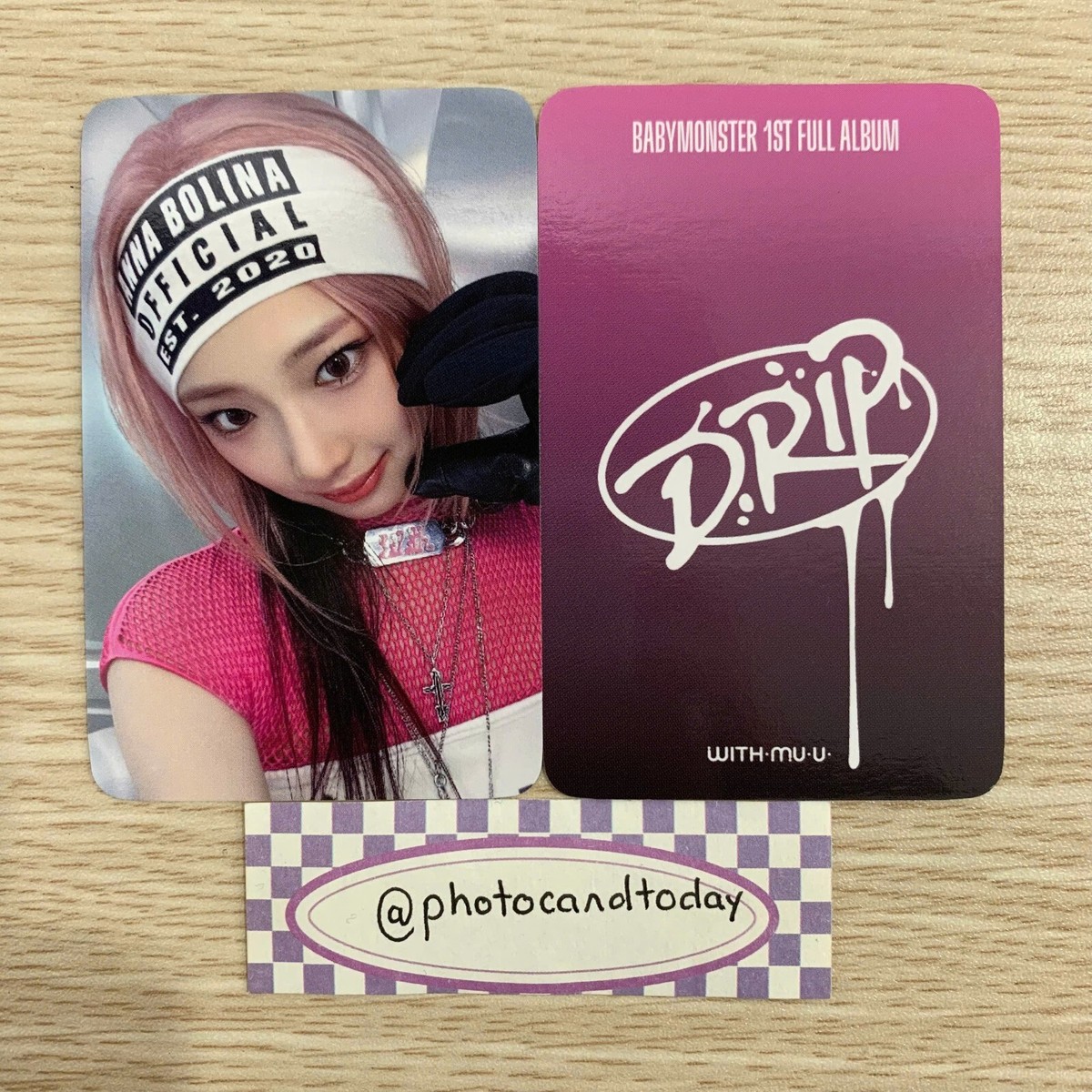 BABYMONSTER DRIP WITHMUU OFFLINE LUCKYDRAW OFFICIAL PHOTOCARD KPOP