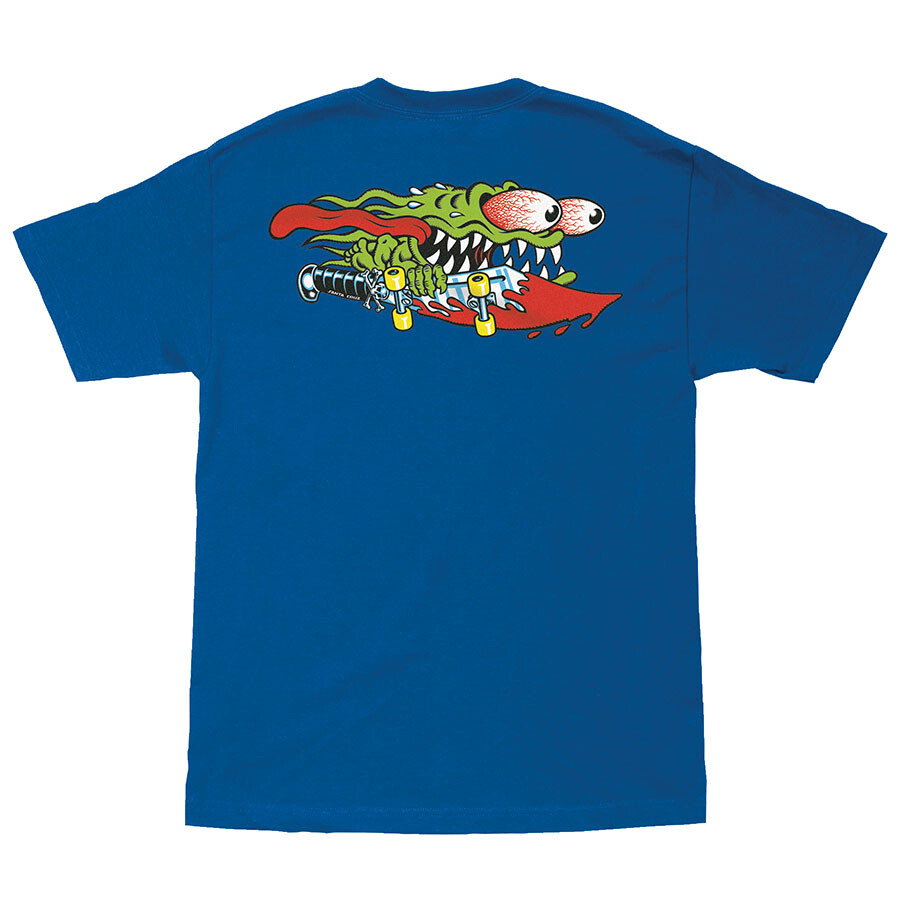 Santa Cruz Keith Meek SLASHER Skateboard T Shirt ROYAL BLUE | eBay