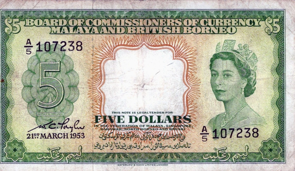 曾流通1953 纸币马来西亚纸币| eBay