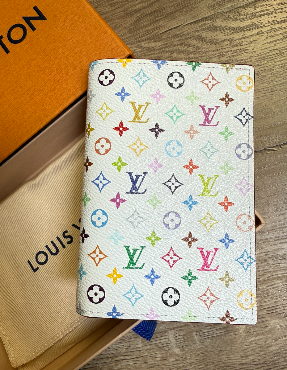 NEW LV TM Louis Vuitton Takashi Murakami Passport Cover White