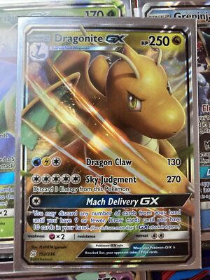Pokémon TCG Dragonite GX Unified Minds 152/236 Ultra Rare! NM+