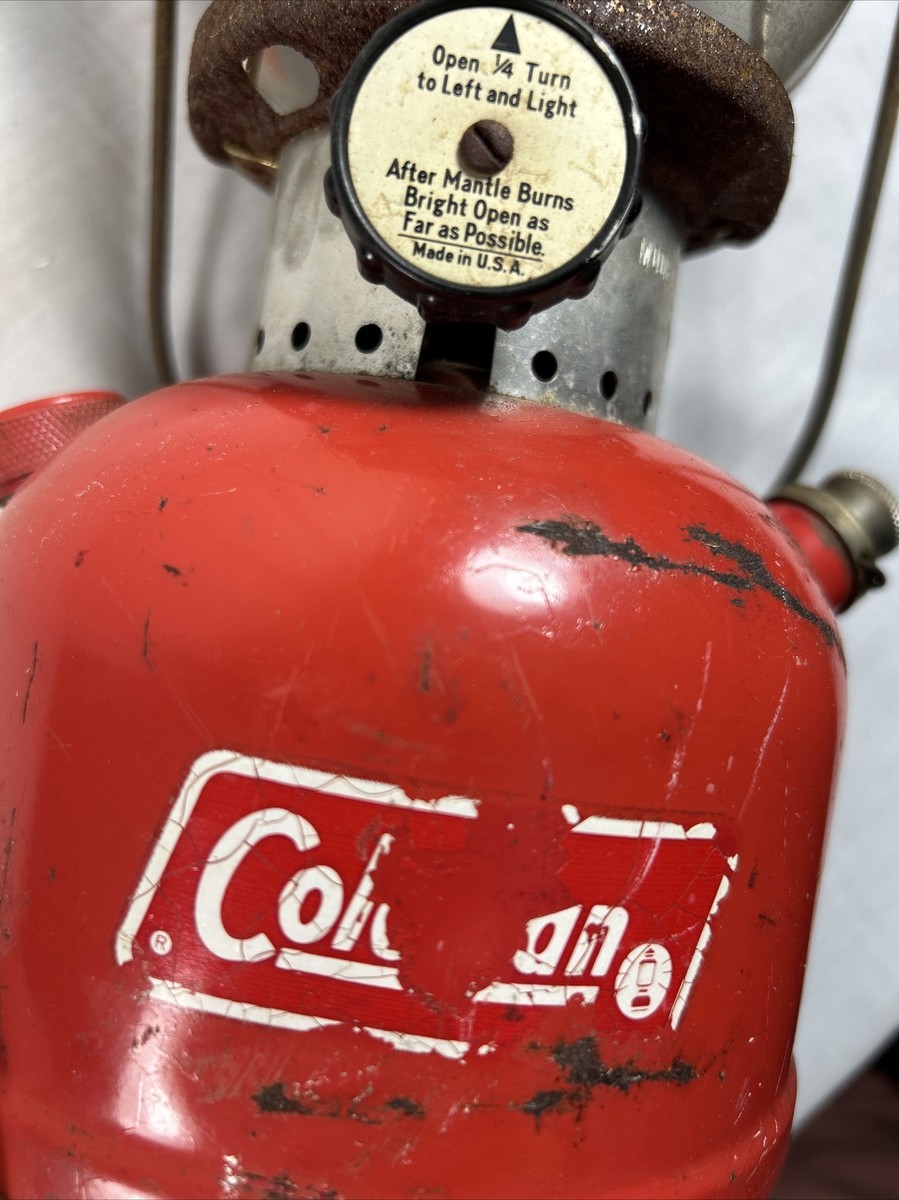 COLEMAN Model 200 A Vintage GAS LANTERN Marked 10 / 73 RED | eBay