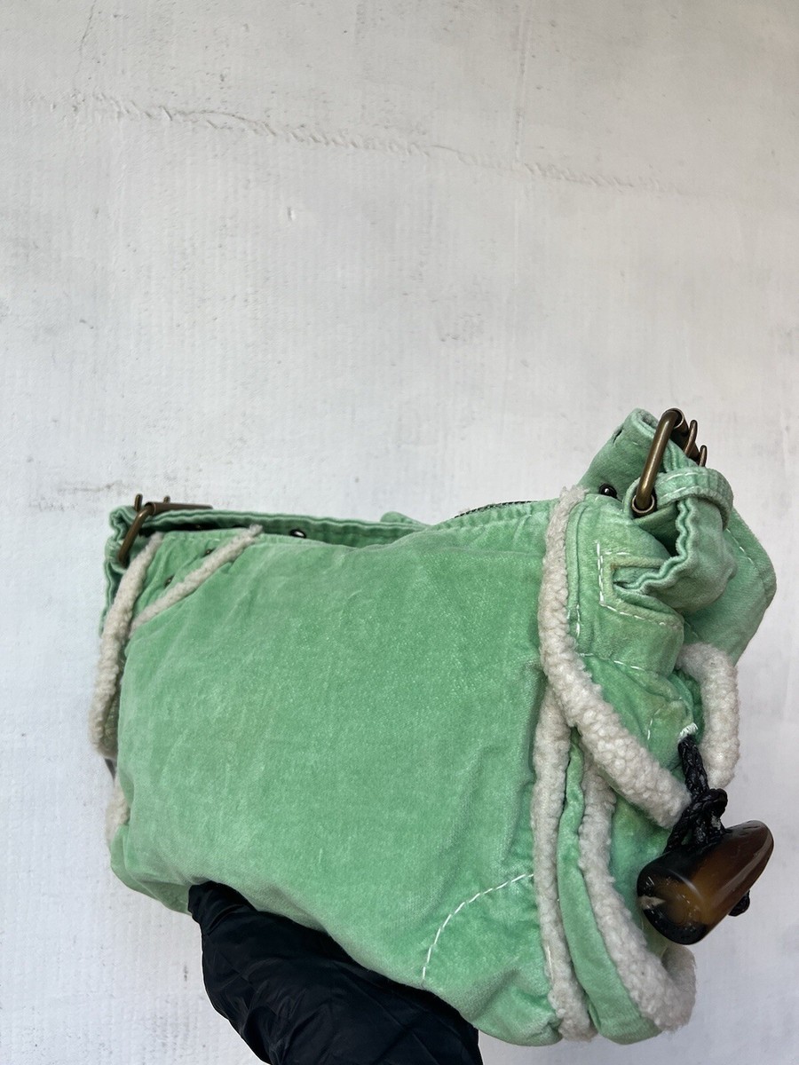 Y2K GAP Vintage Velvet Messenger Bag Green Handbag | eBay