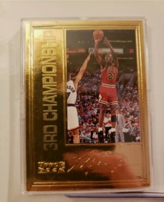 MICHAEL JORDAN The Shot 22kt Gold Photo Card Serial Numbered COA