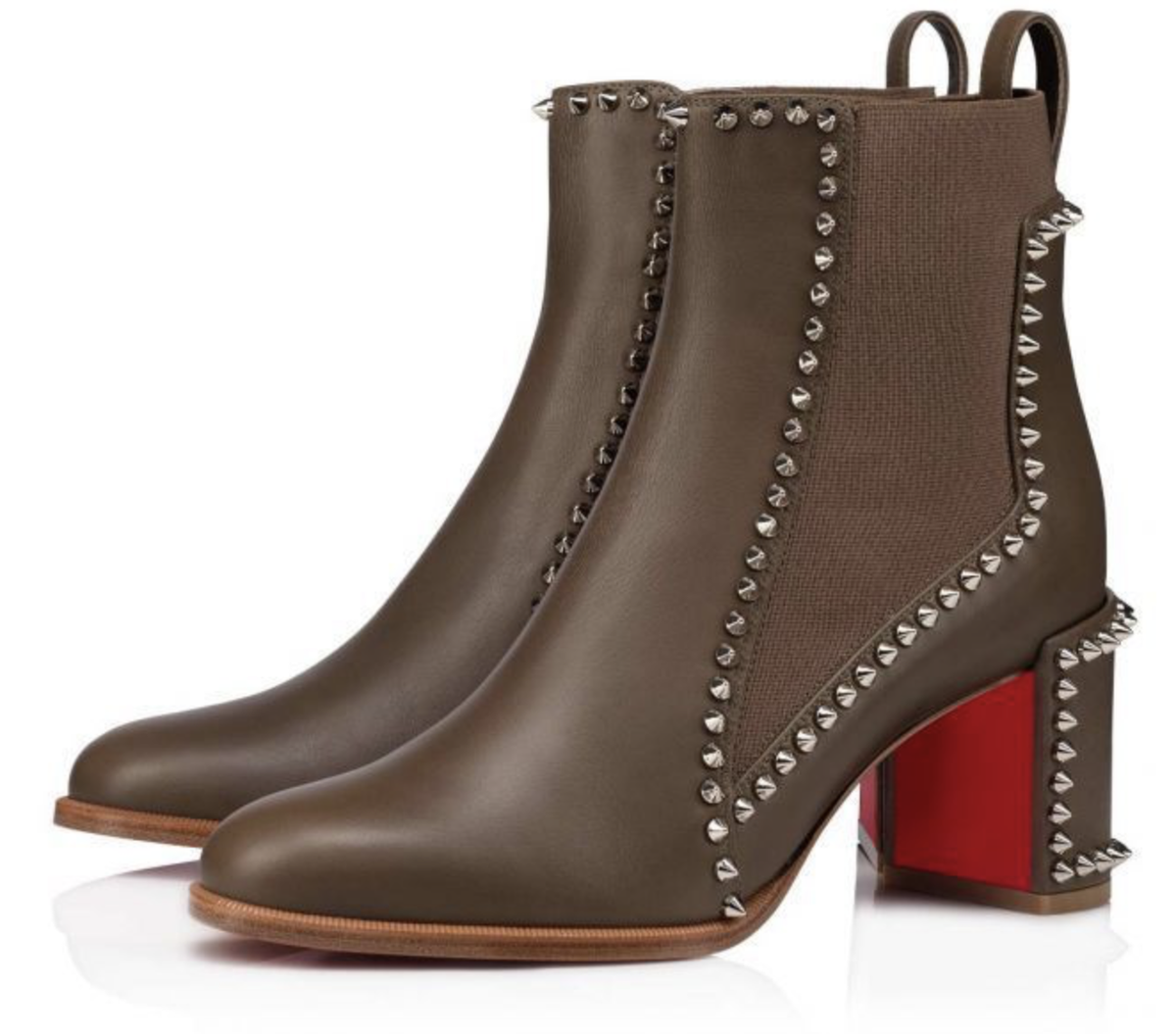 Christian Louboutin Out Line Spike 70 Silex Grey Leather Block