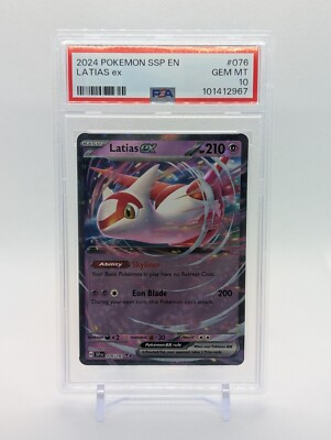 Pokemon🔥LATIAS EX🔥PSA 10 GEM MT🔥POP 11🔥Surging Sparks🔥076/191