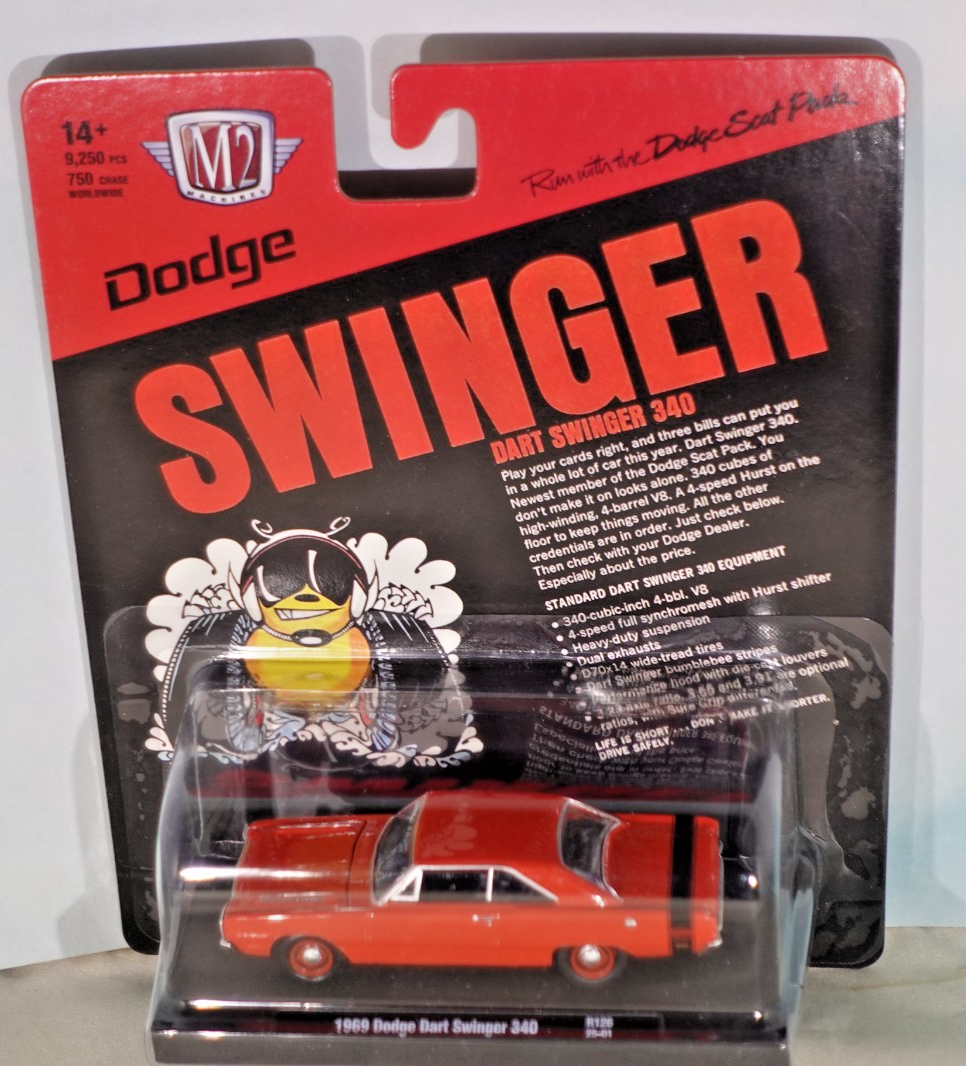 1/64th M2 Machines Auto Drivers R126 1969 Dodge Dart Swinger 340