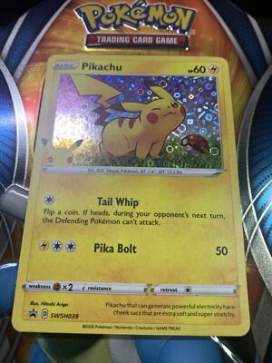 Pokemon Pikachu SWSHO39 Holo Promo Card | eBay